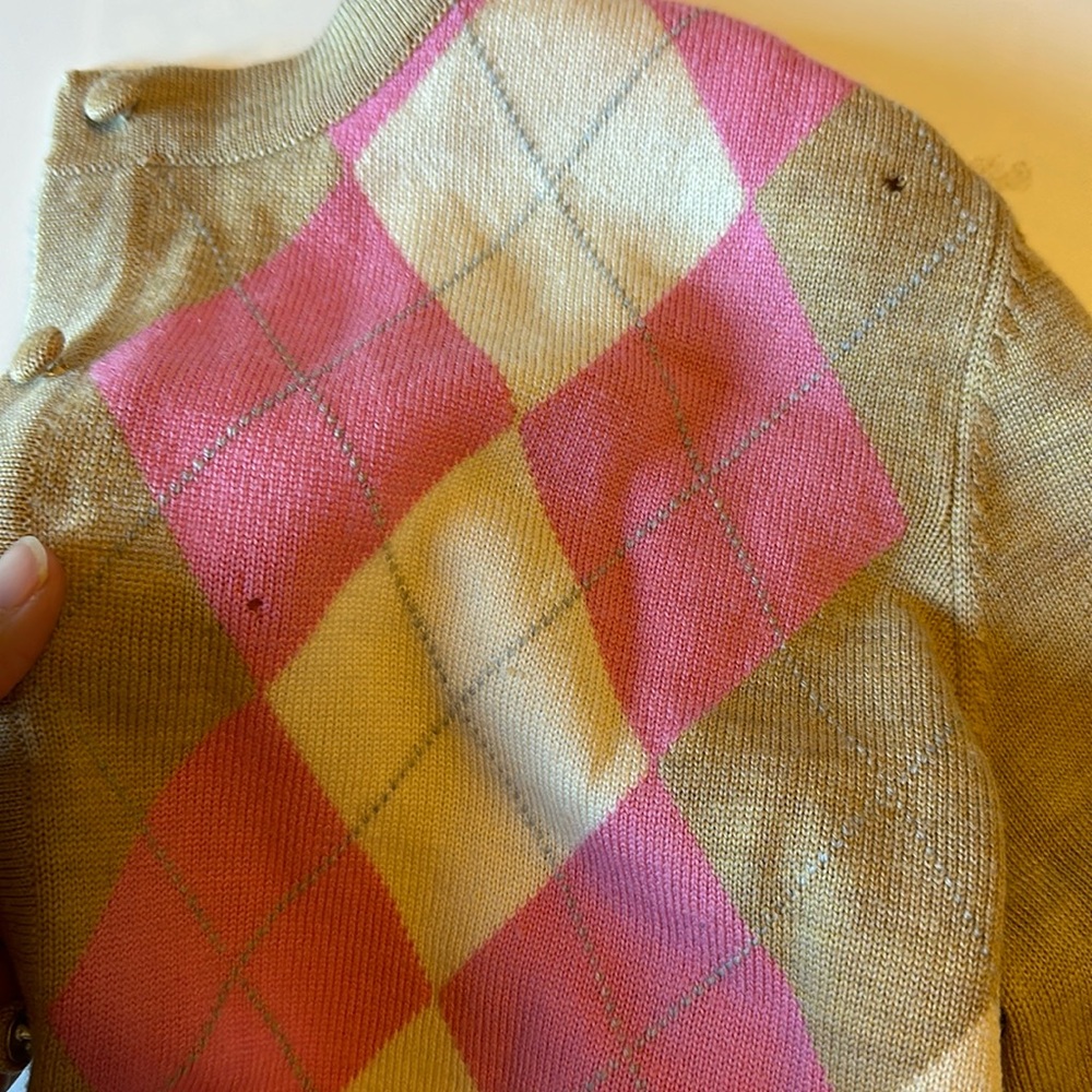 Lilly Pulitzer Cardigan Argyle Sweater - Picture 6 of 10